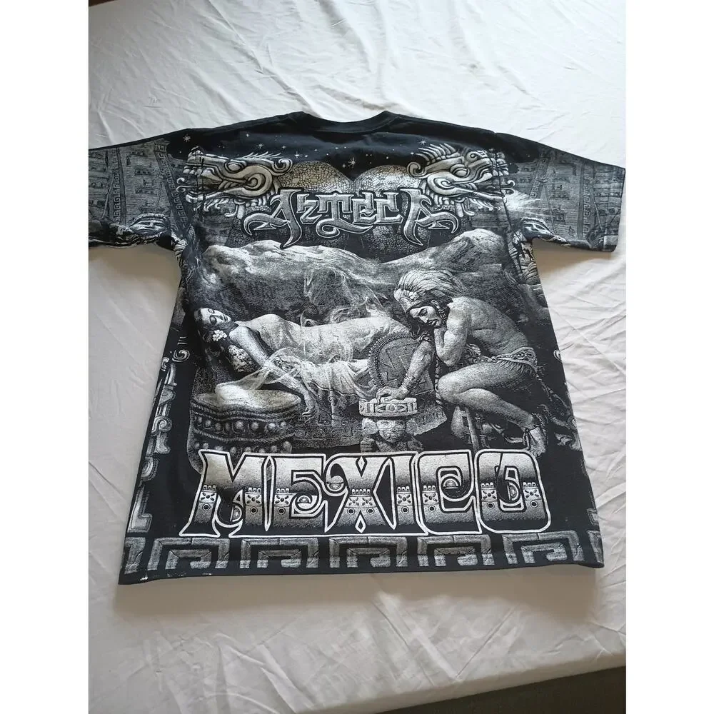 Mexico Yazbek Tag Vintage Mens All Over Graphic T-shirt Size Large - Picture 4 of 4